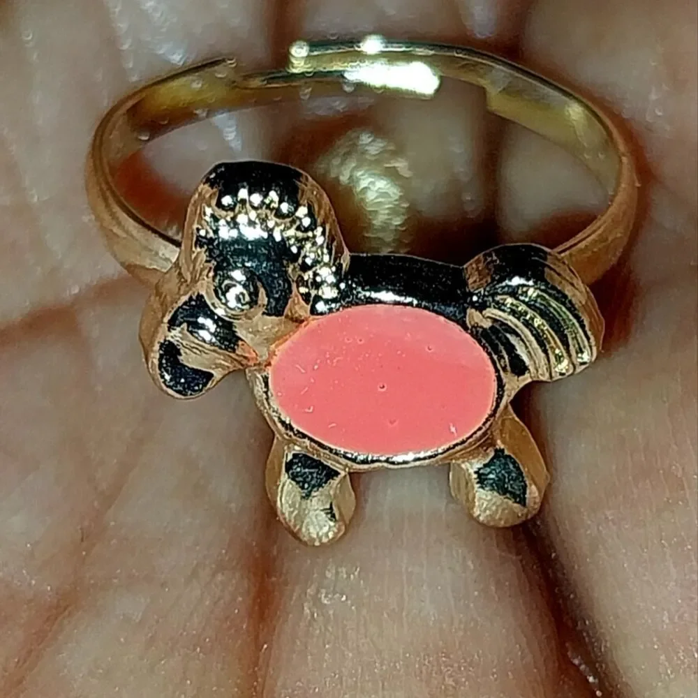 Super cute girls jeweled adjustable ring